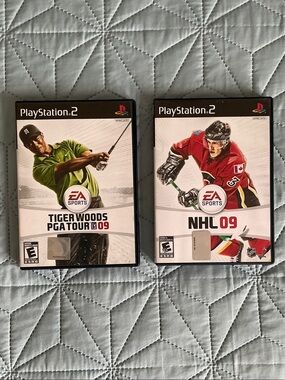 EA Sports Tiger Woods PGA Tour 09 & NHL 09 PS2 Games